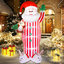 8Ft Inflatable Christmas Santa Claus Outdoor Yard Decoration LED Holiday Xmas De