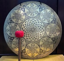 60 cm Feng Gong - Handmade Flower of Life Gong - Tibetan Gong Sound Healing Gong