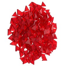 200g Stained Glass Mosaic Triangle 14mm Red Mosaic Tiles Bulk DIY Craft