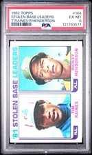 1982 TOPPS T.RAINES/R.HENDERSON #164 STOLEN BASE LEADERS PSA 6