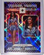 🔥 A'Ja Wilson 2025 Panini Donruss WNBA Tunnel Vision #13 Diamond Laser Aces 🔥