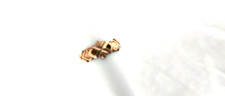 VERY TINY VTG ANTIQUE 10K YELLOW GOLD BABY GIRL'S RING 2 Recessed Stones