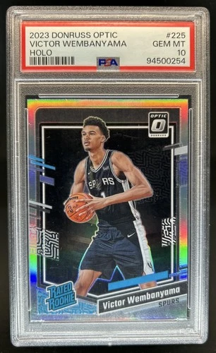 2023-24 Donruss Optic Victor Wembanyama Holo Prizm RC Rated Rookie #225 PSA 10