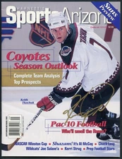 Authentic KEITH TKACHUK Autograph Sep/Oct 97 Harnett's SPORTS ARIZONA Magazine