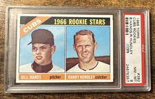 1966 Topps Randy Hundley Bill Hands RC Rookie Card PSA 8. rookie card picture
