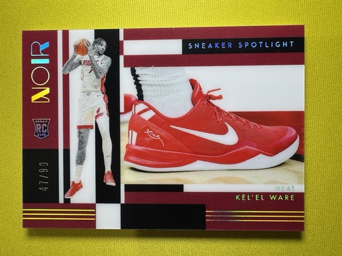 2024-25 Panini Noir Kel'el Ware Sneaker Spotlight RC Rookie /99 Miami Heat