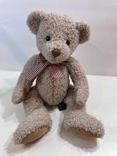 Russ Berrie CROMWELL Light Brown Teddy Bear Plush 14" Vintage Country Decor