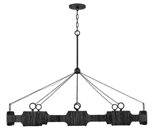 Hinkley Lighting 34107 Raffi 52"W Ring Chandelier - Carbon Black - Picture 4 of 7