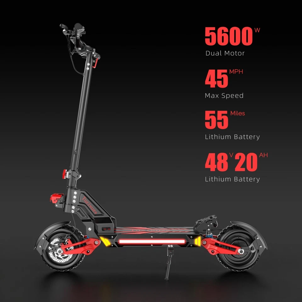 5600W Dual Motor Electric Scooter , 55Miles Long Range 45MPH Top Speed EScooter - Image 2 of 4