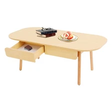 Modern Coffee Table W/Drawer Max 220lbs Coffee Table W/Storage for Living Room