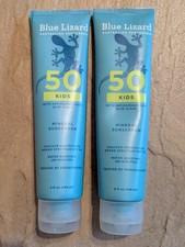 2 Blue Lizard Kids Mineral Sunscreen SPF 50 Broad Spectrum Water Resistant 2x5oz