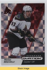 2023-24 Upper Deck Ovation Red Shimmer Matias Maccelli #87 READ 1kx2