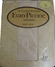 Evan Picone Garlands VTG 90s Women S Pearl Embroidered Floral Pantyhose