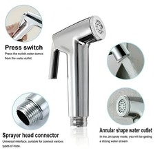 Muslim Shower Bidet Spray Gun Toilet Douche Shattaf Hygienic Tap Chrome UK