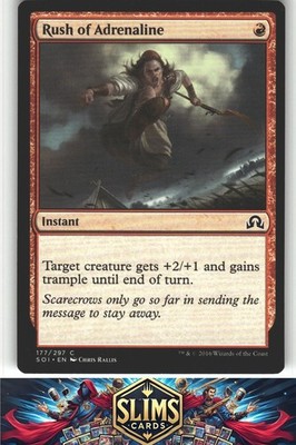 Rush of Adrenaline - Shadows over Innistrad - Common - NM or Better - MTG - #177