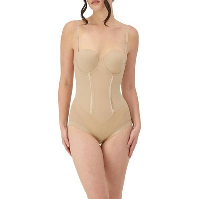 NWT Fashion Forms Body Sculptor Women 40DD Beige Spandex Bridal Shapewear Suit