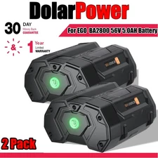 2Pack 56V 5.0Ah For EGO Power Lithium Ion Battery BA1400T BA4200 BA2800 ST1502LB
