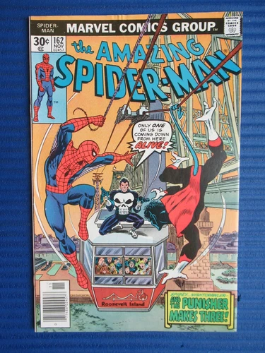 AMAZING SPIDER-MAN # 162 - (FN+) -1ST JIGSAW-NIGHTCRAWLER-PUNISHER-R.I.TRAM-XMEN