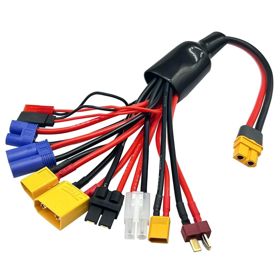 RC Lipo Battery Charger Adapter Connector Splitter Wire 10 in 1 Octopus Conve... - Image 2 of 4