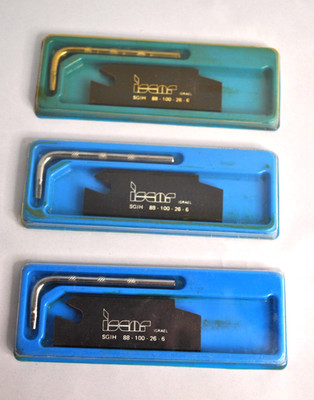 (3) Iscar SGIH 88 100 26 6 Self-Grip Parting & Grooving Blade
