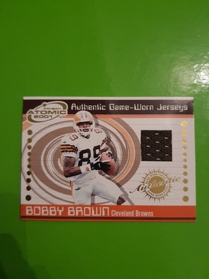 2001 Pacific Prism Atomic Authentic Game-Worn Jerseys Bobby Brown Cleveland