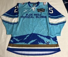 Pikes Peak Brewing Company Blue Mesa Tropical Blonde Hockey Jersey Sz L Classic