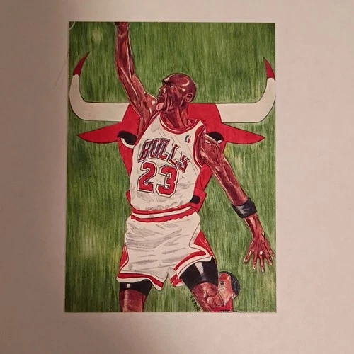 Sports Art Images Michael Jordan #22 Chicago Bulls Promo NBA Basketball Card