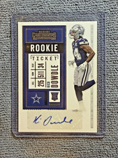 2020 Panini Contenders Rico Dowdle Rookie Ticket RC Auto #234