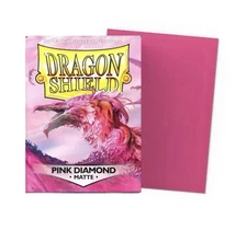 Brand new Matte Pink Diamond 100 ct Dragon Shield Sleeves Standard Size