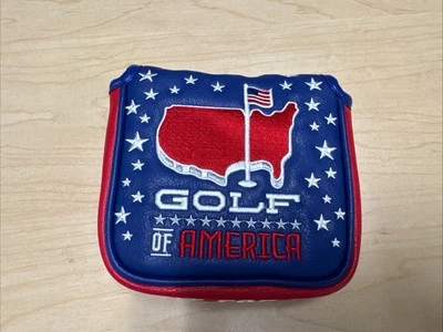 BIRDIE TIME New Gulf of America USA Trump Mallet Putter Head Cover - Golf Flag Magnetic MAGA
