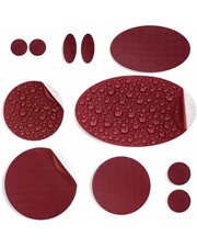 11 PCS Burgundy Down Jacket Repair Patches Self-Adhesive Nylon Waterproof