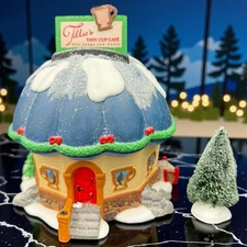 Department 56 North Pole Series Tillies Tiny Cup Cafe Christmas Village #56401