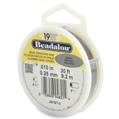Beadalon 19 Strang Perlenfädeldraht alle Größen & Farben