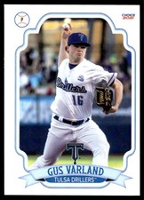 2021 Gus Varland Choice Minor League Rookie Card RC Tulsa Drillers. rookie card picture