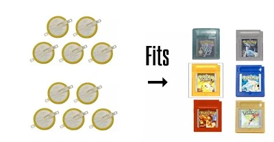 POWER YOUR TECH 10 x Battery For Nintendo GameBoy CR2025 Tabbed Replacement Batteries With Tabs