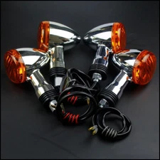 For Kawasaki Vulcan VN 750 800 900 1500 1600 1700 4× Turn Signals Light Amber 
