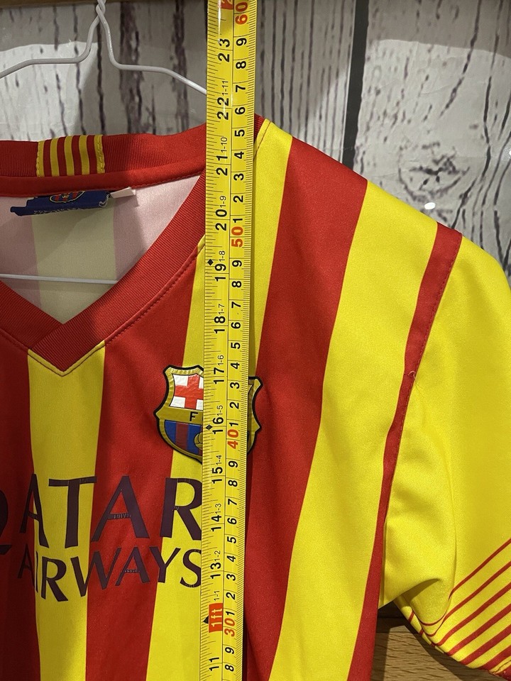 2013 2014 Neymar Jr 11 Barcelona Away Red Yellow Football Shirt 8 Year Old Kids eBay