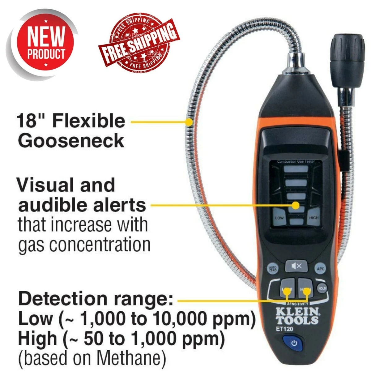 Refrigerant Gas Leak Detector ET160 Klein Tools, 41 OFF