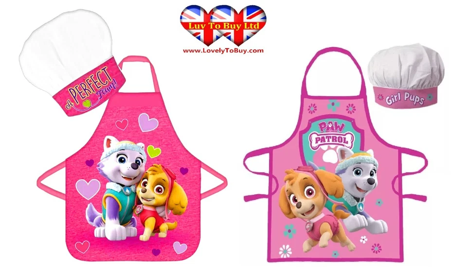 Kinderschürzen Set, Paw Patrol Chef Koch Backschürze Set, Offiziell Lizenziert   - Bild 1 von 4