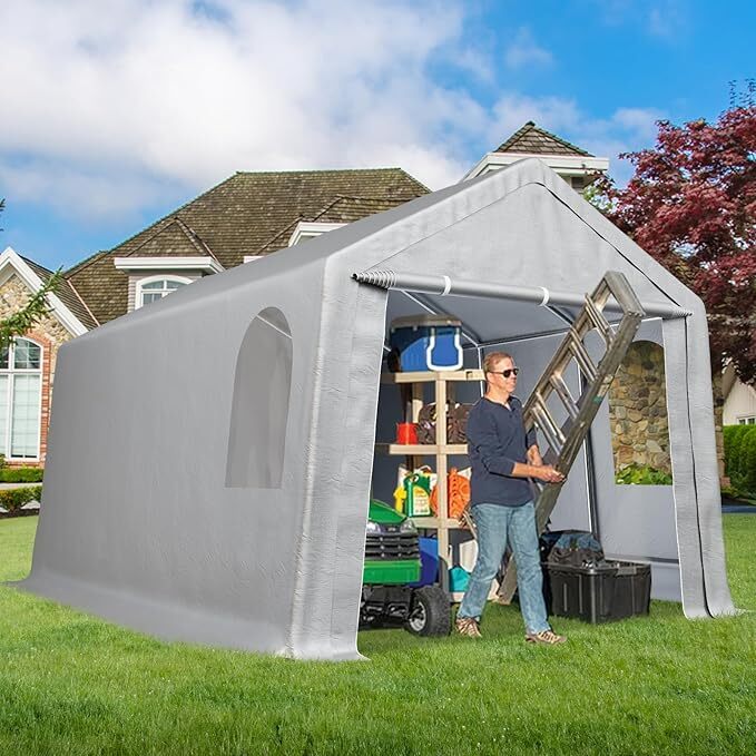 10x20 FT Outdoor Carport Storage Tent Garage Heavy Duty Shed Car Shelter Canopy