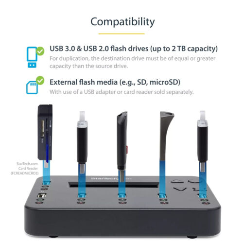 StarTech Standalone 1:5 USB Flash Drive Duplicator and Eraser - Picture 3 of 4