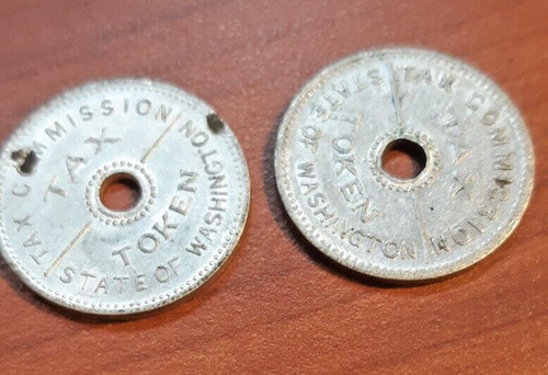 Meat Rations and 1935 Tax Tokens.  Canada and Washington State