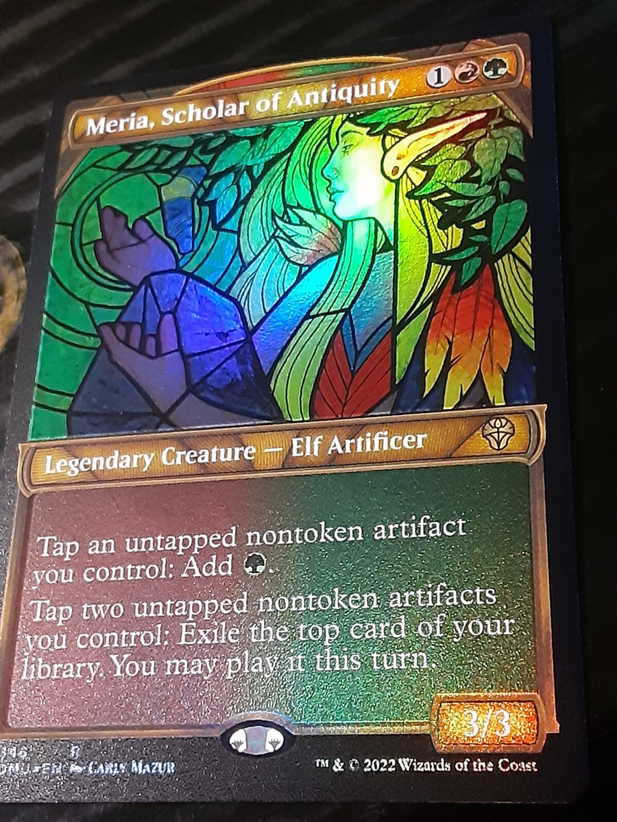 Meria Scholar of Antiquity Textured FOIL ,Dominaria United ,NM,MTG