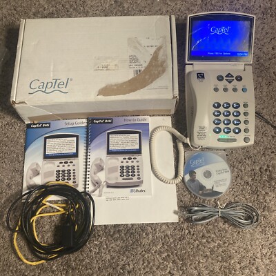 Ultratec CapTel 840i Telephone Extra Large Captioning Screen Wi-Fi Hearing Loss