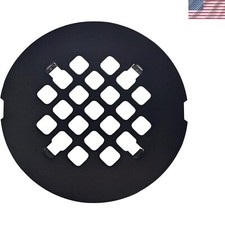 Elegant Matte Black Shower Drain Grate - Easy Install Stainless Steel Cover
