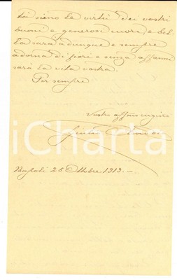 1919 Napoli Pittore Giulio Amodio Alla Cugina Laura Lettera Autografo Ebay