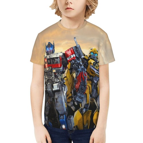 Transformers Rise of the Beasts Movie Kids T-Shirt Novelty Short Sleeve Tee Tops - Picture 20 of 34