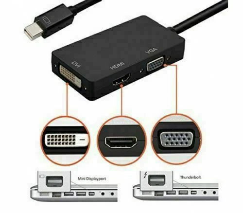 NEW Mini Display Port/DP Male to VGA/HDMI/DVI Adapter Surface 2 3 Pro PC Laptop - Image 3 of 4