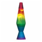 Lave Lampe Arc-en-Ciel - 36.8cm Aluminium Rétro Fusée Forme Décorative Emballé