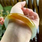 Certified Natural AA high Icy yellow Myanmar Jade jadeite bracelets bangle 58MM